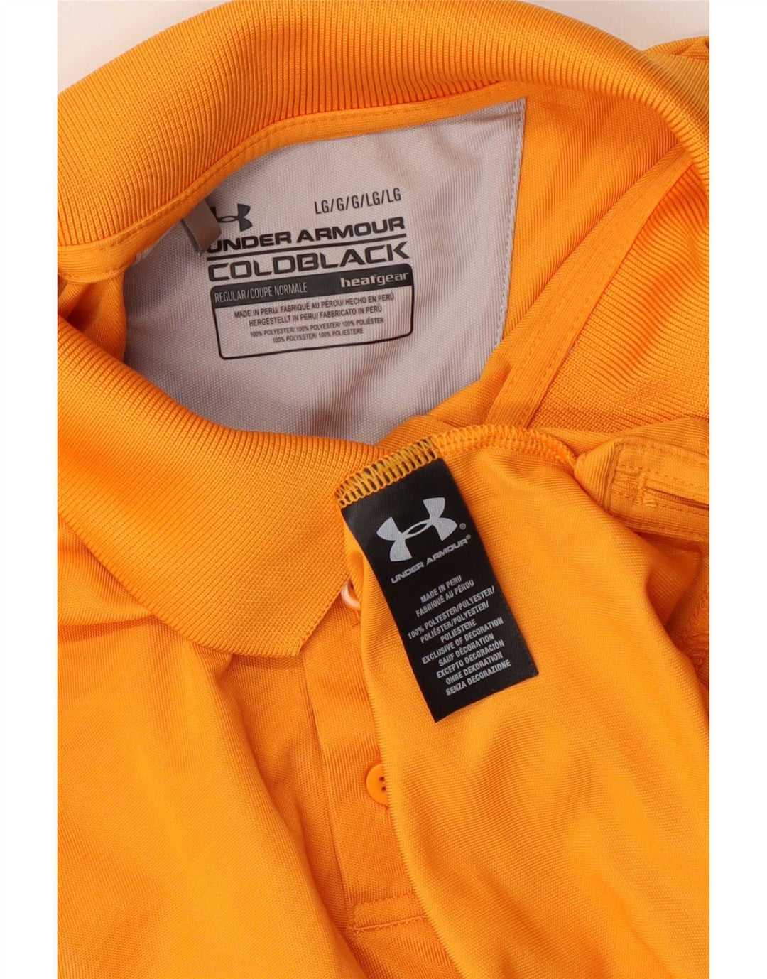 Camisa polo masculina Under Armour grande laranja poliéster