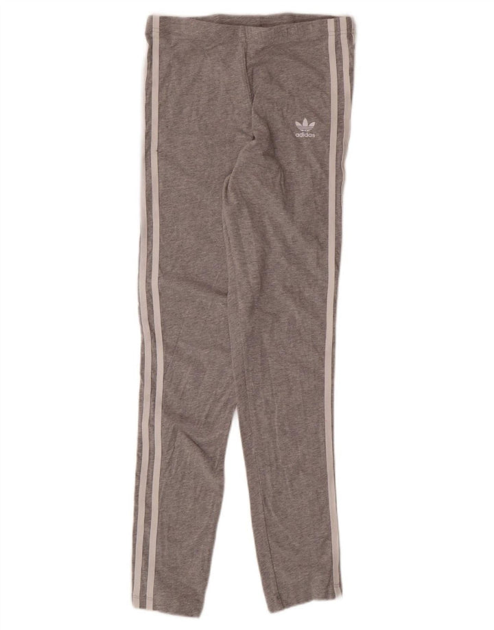 Leggings ADIDAS Menina 13-14 Anos Cinzento Algodão