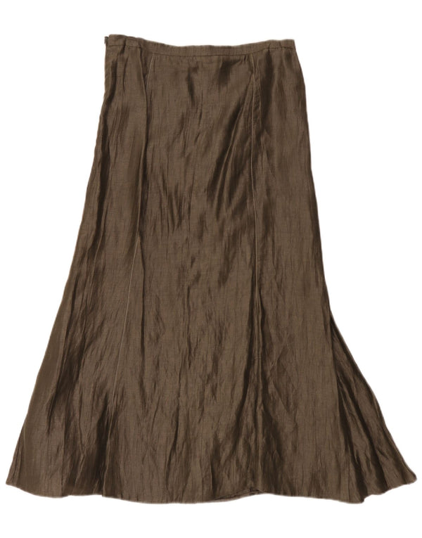 Saia maxi feminina de cintura alta Gerry Weber Reino Unido 10 pequena W30 cáqui