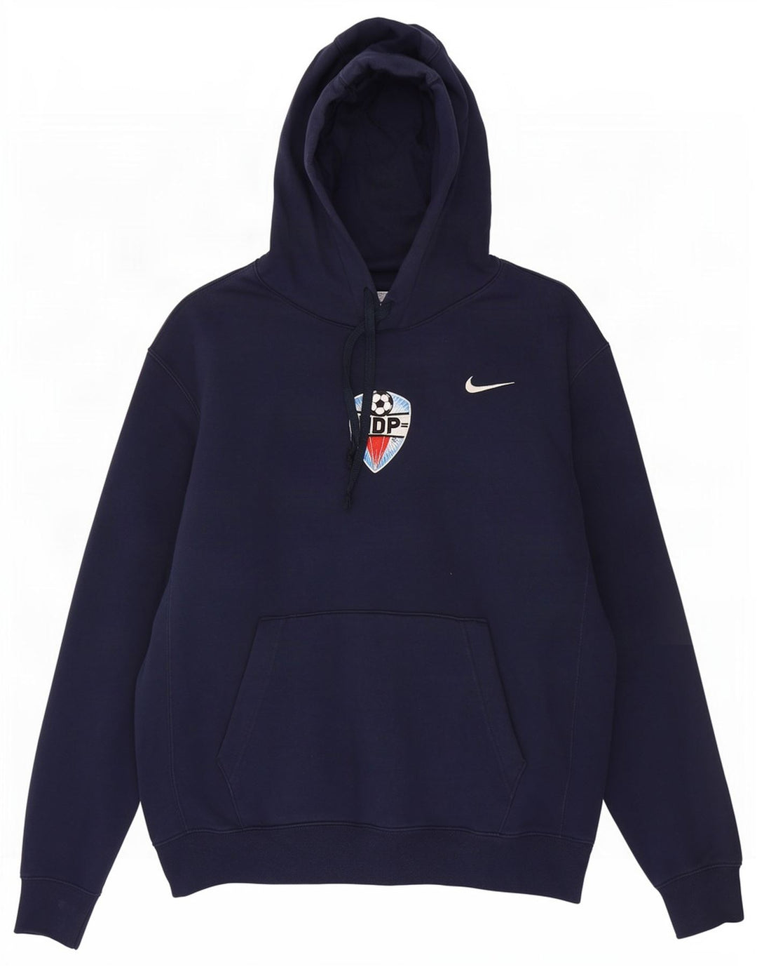 Nike Mens Hoodie Jumper Médio Azul Marinho Algodão