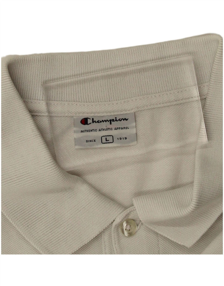 Camisa polo masculina CHAMPION grande branca