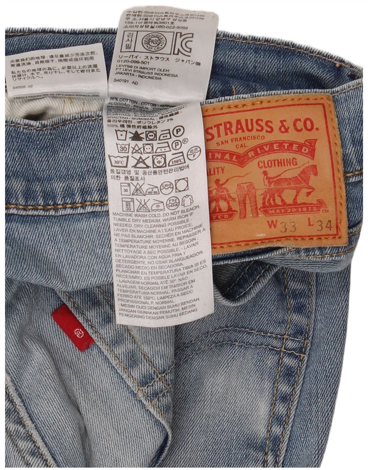 Levi's Masculino 511 Slim Jeans W33 L34 Azul Algodão