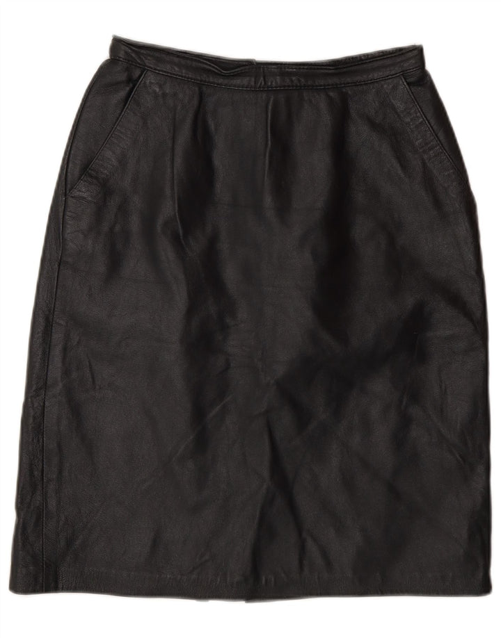 Saia feminina de couro VINTAGE W24 XS preta