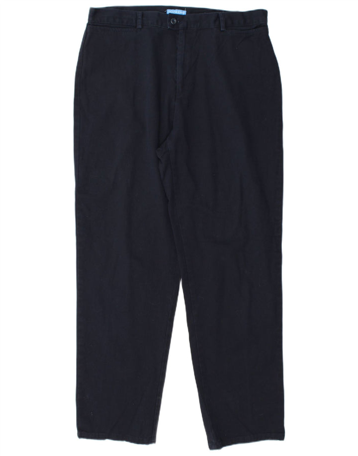 Calça casual feminina DOCKERS de cintura alta US 16 2XL W34 L30 azul marinho