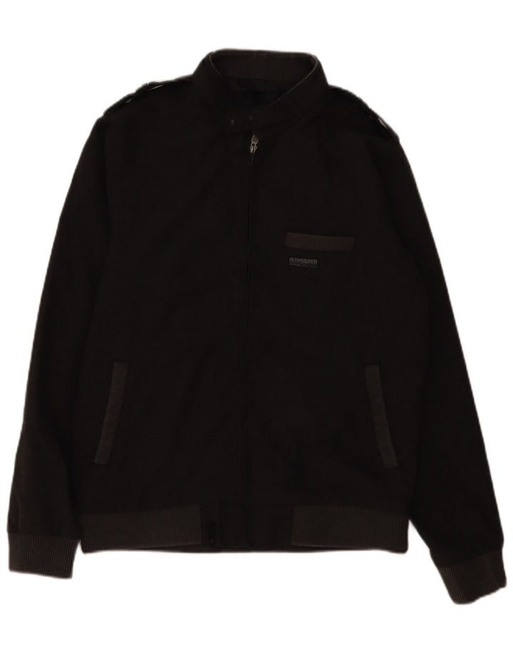 Jaqueta bomber militar masculina QUIKSILVER Reino Unido 36 poliéster cinza pequeno