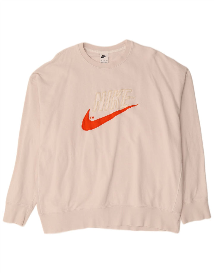 Moletom gráfico masculino Nike Jumper 2XL algodão branco
