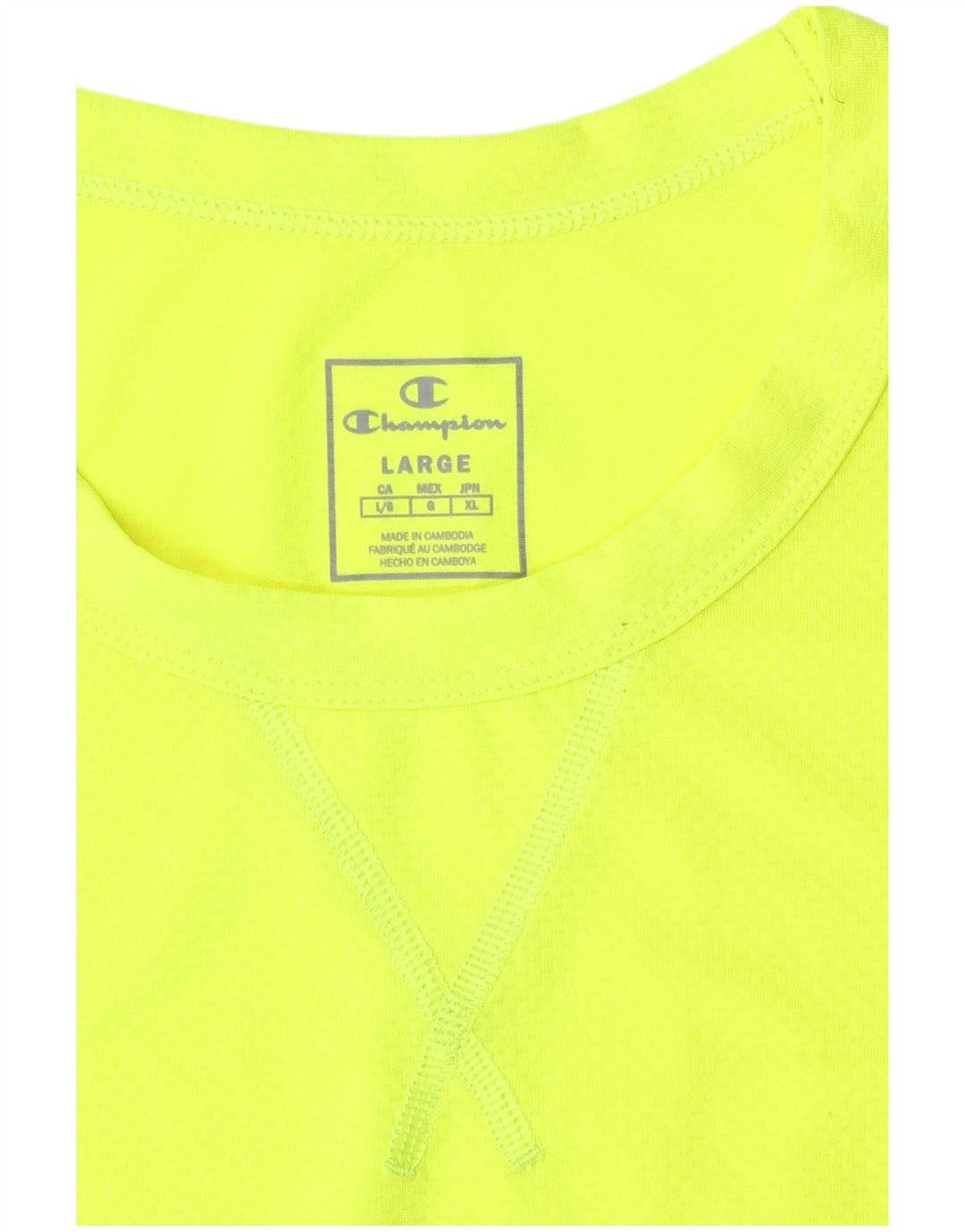Camiseta masculina Champion grande amarela