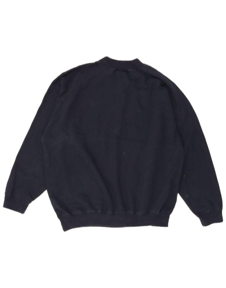Puma feminino gráfico moletom jumper UK 16 grande azul marinho
