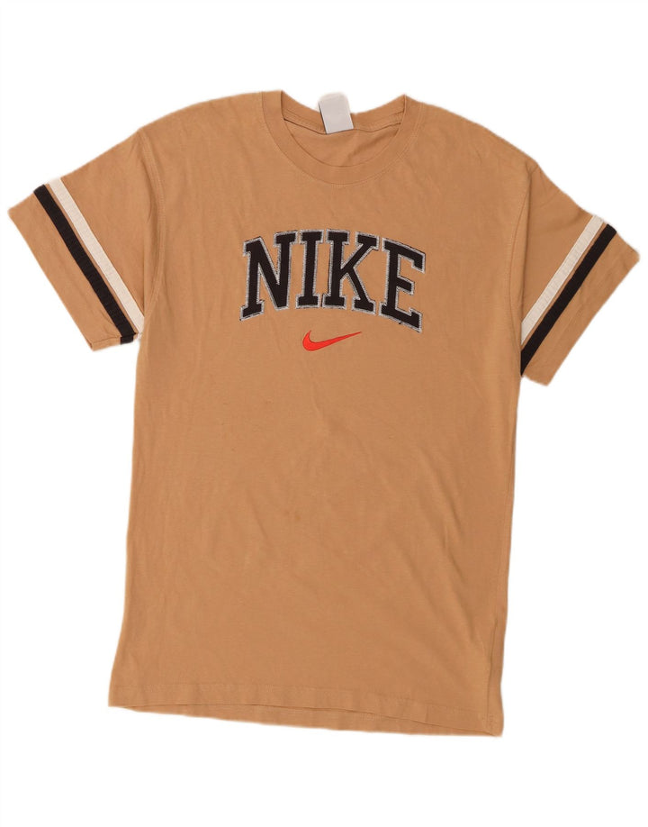 Camiseta Nike masculina gráfica Top pequeno algodão bege