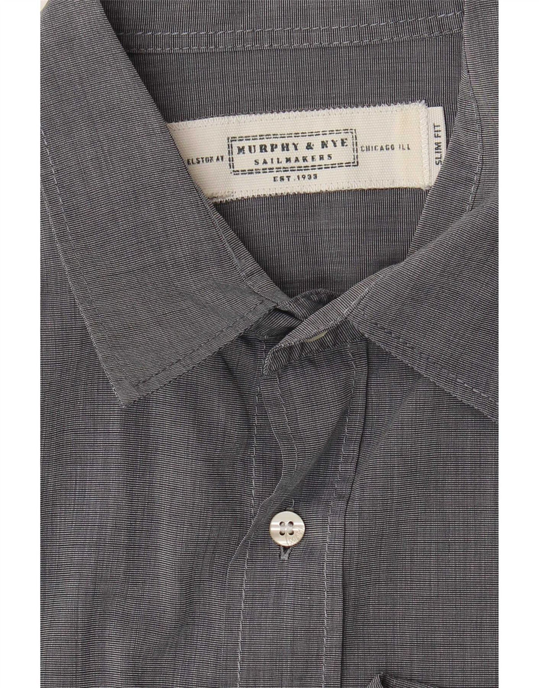 Camisa masculina Slim Fit Murphy & Nye grande cinza