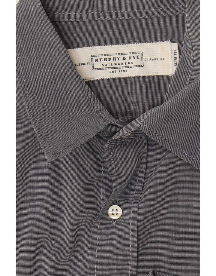 Camisa masculina Slim Fit Murphy & Nye grande cinza