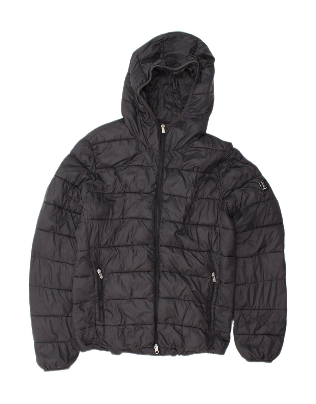 Jaqueta masculina acolchoada com capuz REFRIGUE UK 38 médio preto