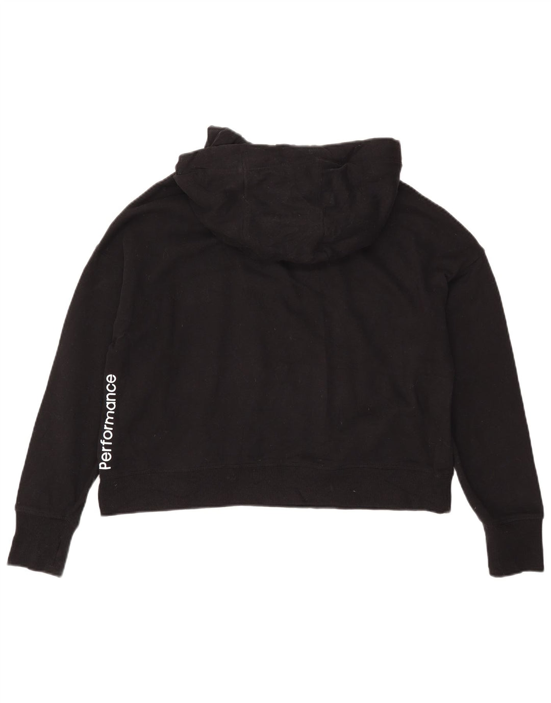 CALVIN KLEIN Suéter feminino com capuz e corte oversized UK 14 Médio Preto