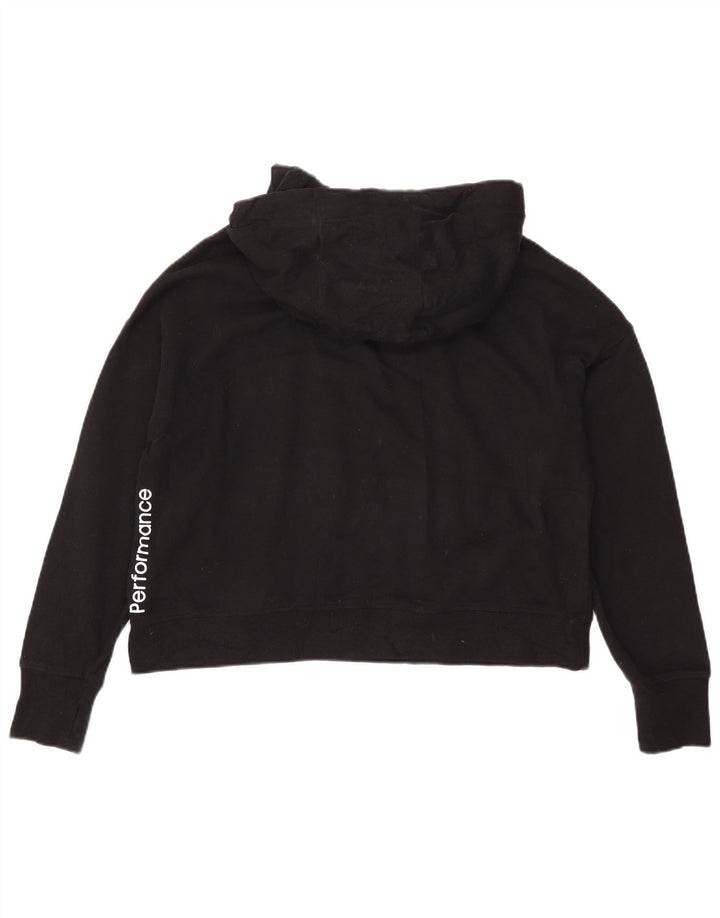 CALVIN KLEIN Suéter feminino com capuz e corte oversized UK 14 Médio Preto