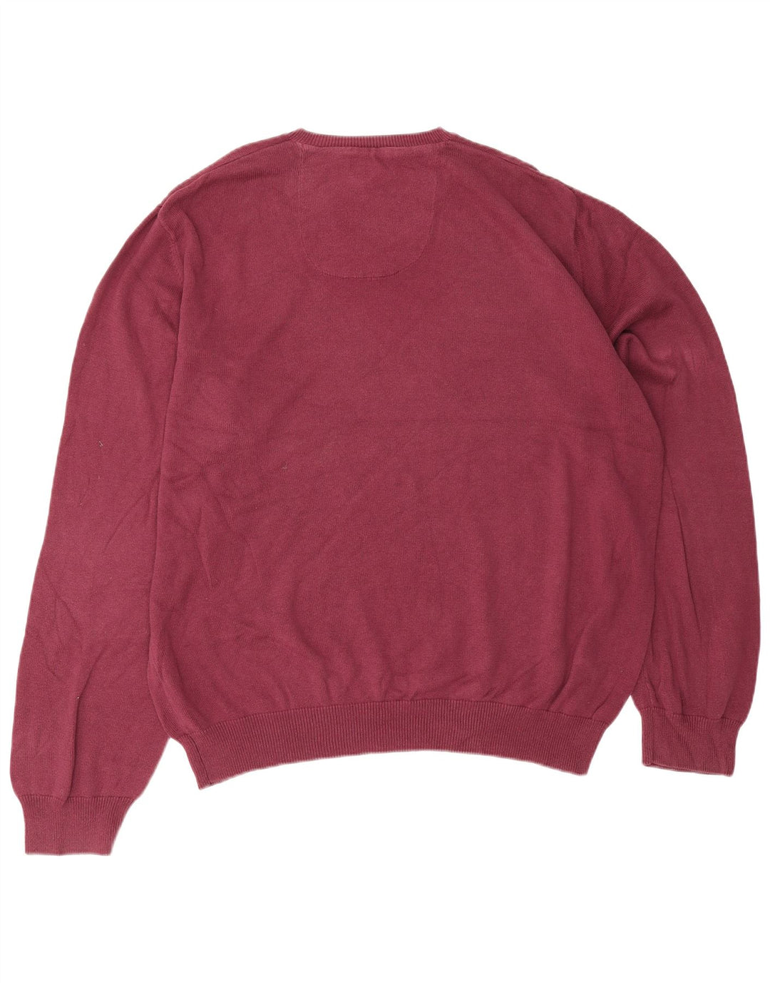 Suéter masculino Marks & Spencer com ajuste regular e decote em V 2XL algodão marrom