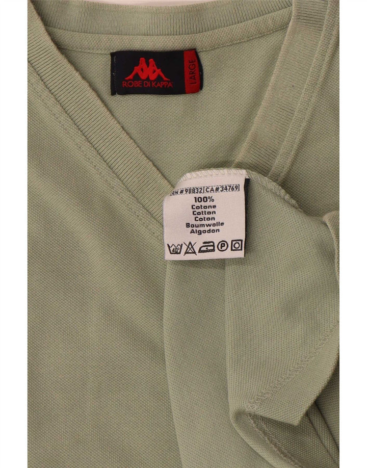 Camiseta masculina Kappa Top grande algodão verde