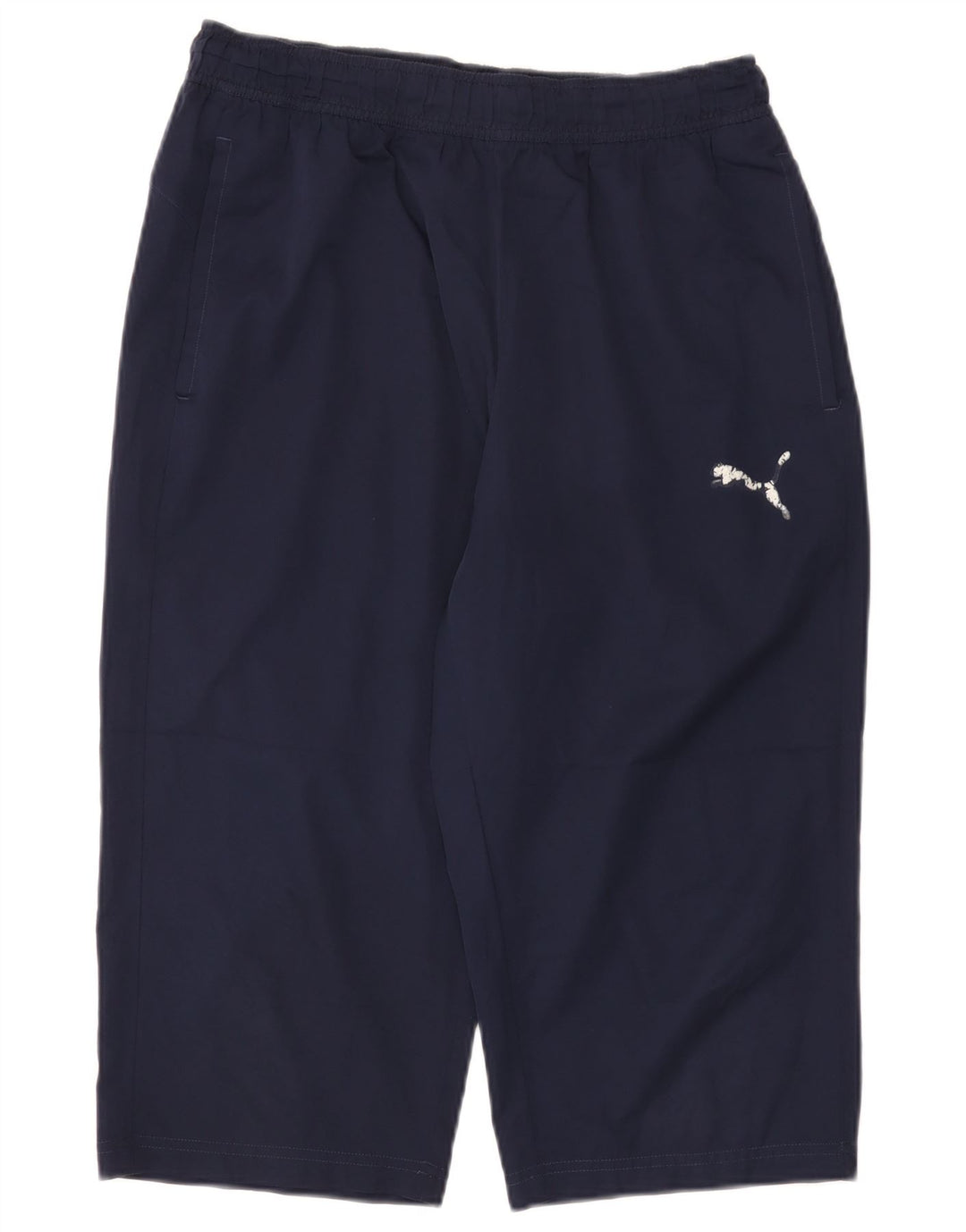 Shorts esportivos masculinos Puma Bermuda grande poliéster azul marinho