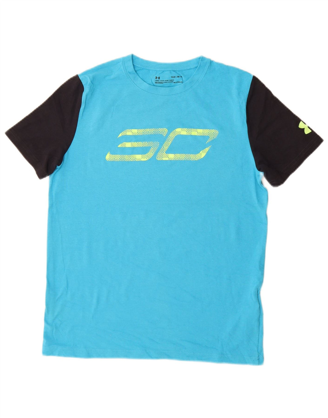 Camiseta gráfica UNDER ARMOUR Boys Heat Gear 11-12 anos grande azul