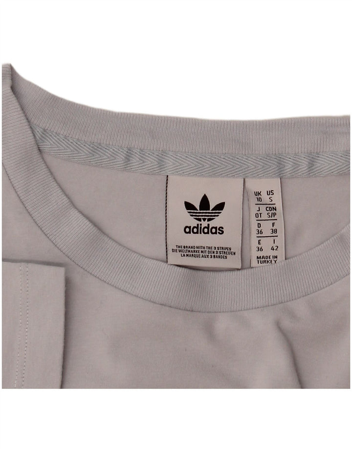 Camiseta Adidas Feminina Graphic Top UK 10 Pequena Cinza