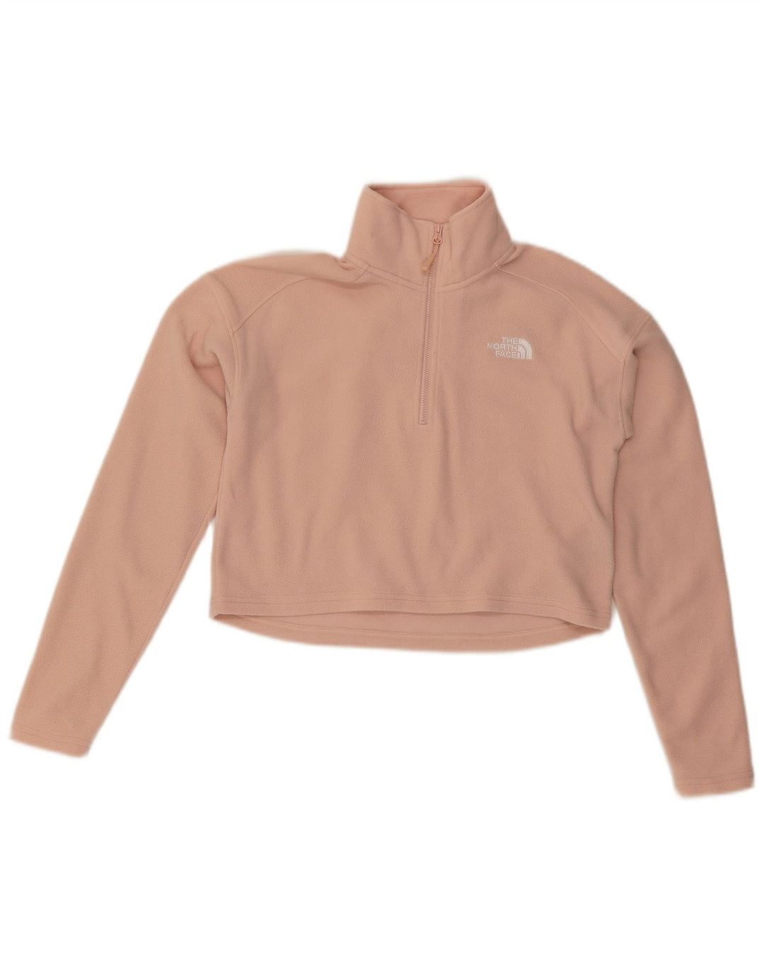 THE NORTH FACE Suéter de lã feminino oversized com zíper e gola UK 6 XS rosa
