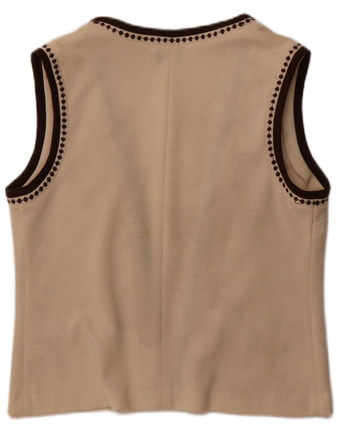 Suéter cardigã feminino aberto sem mangas Carre EU 42 grande off white