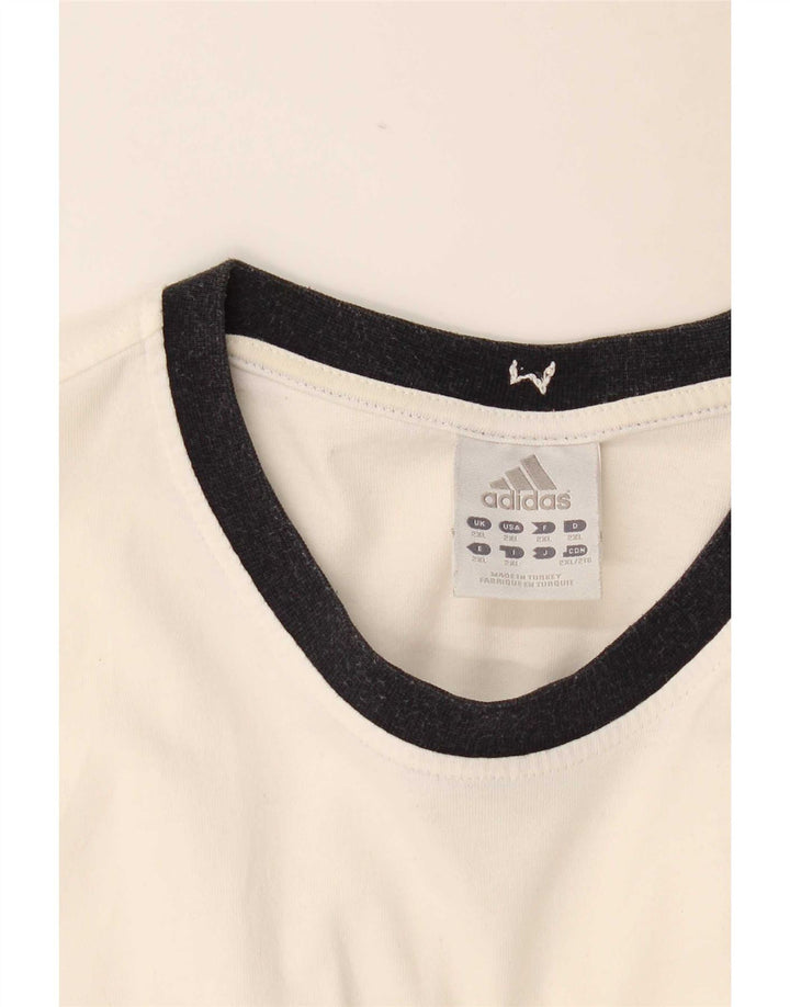 Camiseta gráfica masculina Adidas Top 2XL branco colorblock