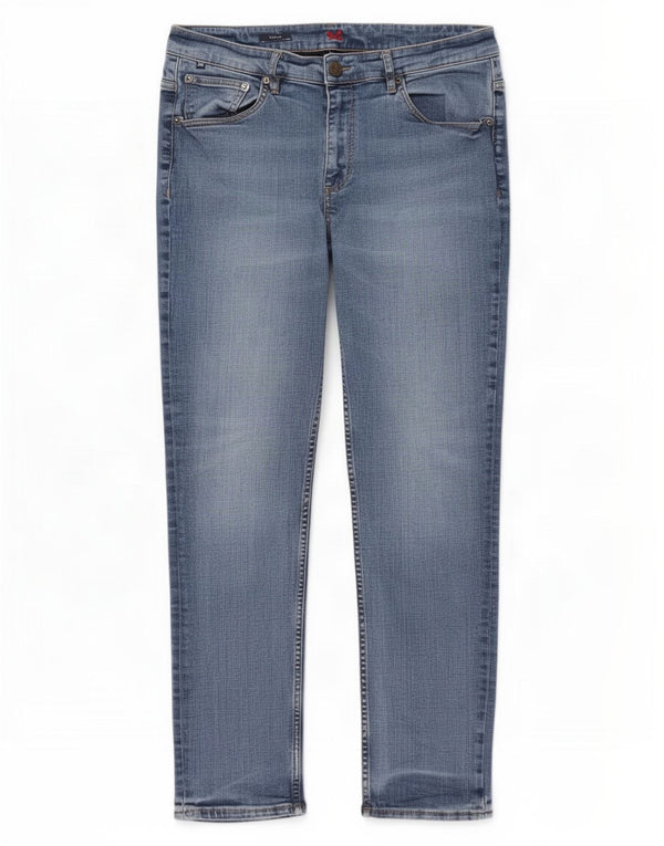 Crew Clothing Mens Slim Jeans W38 L30 Azul Algodão