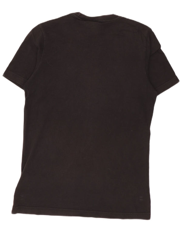 ADIDAS Mens Camiseta Top Pequeno Algodão Preto