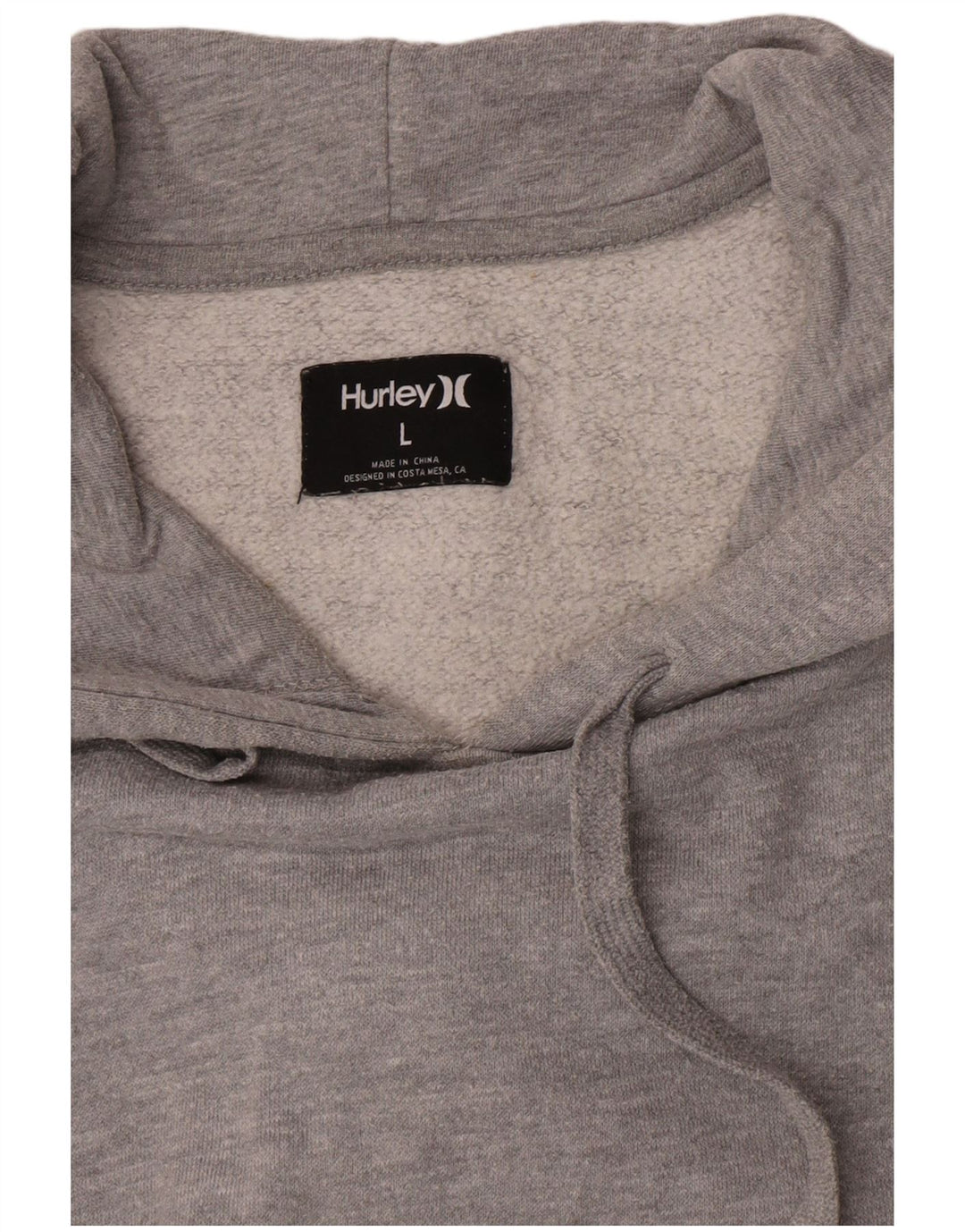 Suéter masculino Hurley com capuz grande cinza