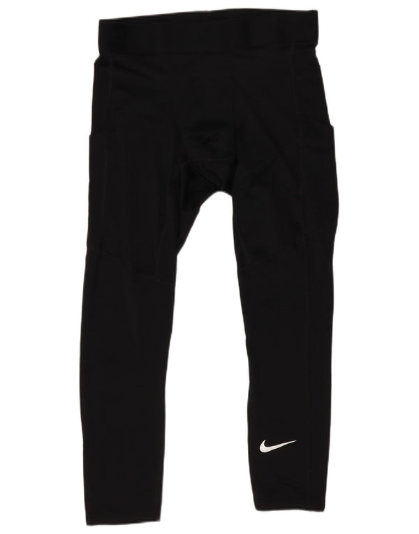 Leggings Nike Femininas Tight Fit UK 12 Médio Preto Poliéster
