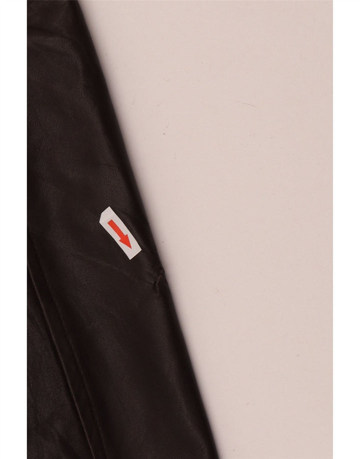 Jaqueta de couro bomber masculina vintage Reino Unido 38 couro marrom médio