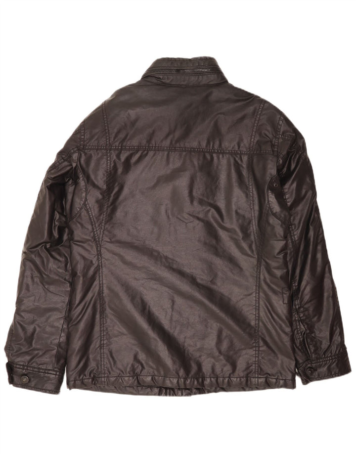 Jaqueta utilitária masculina de algodão encerado Strellson IT 50 grande algodão preto