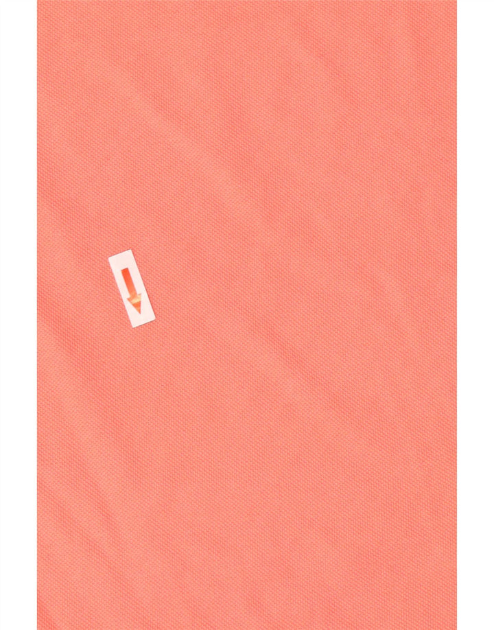 Camisa polo masculina Diadora pequena algodão rosa