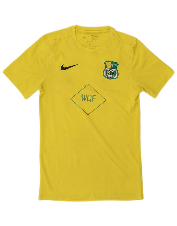 Camiseta Nike Mens Laurel Park FC Slim Fit Graphic Top Pequeno Amarelo