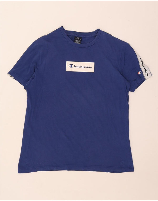 Camiseta gráfica masculina Champion XL azul colorblock