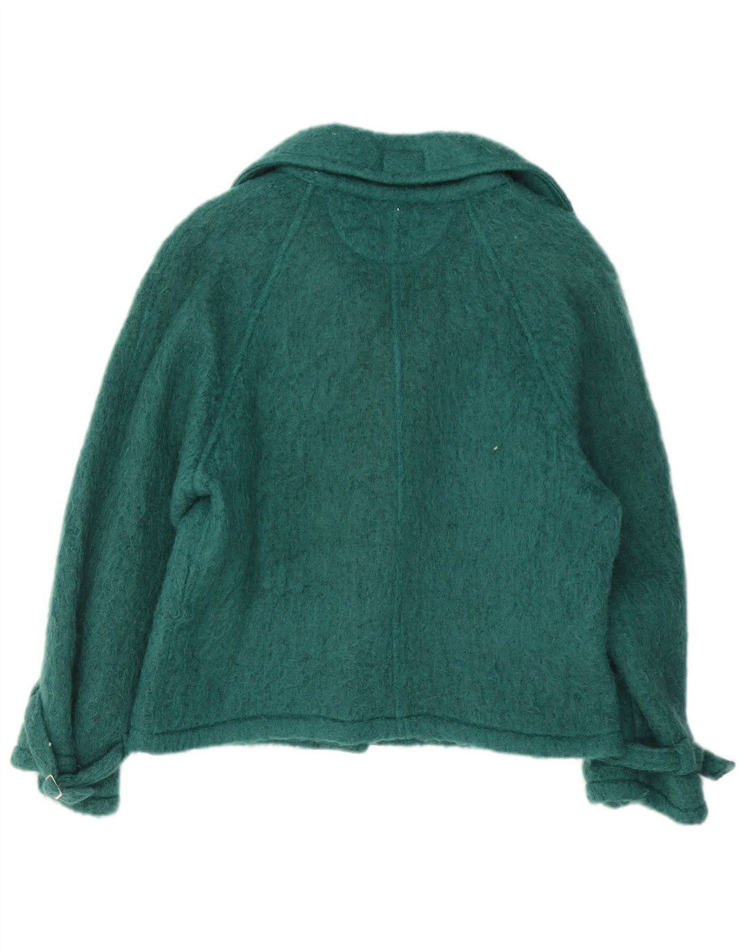 Jaqueta feminina vintage UK 14 lã verde média clássica