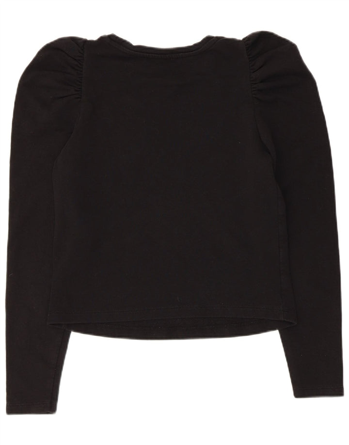 Top feminino Zara manga comprida UK 8 pequeno preto
