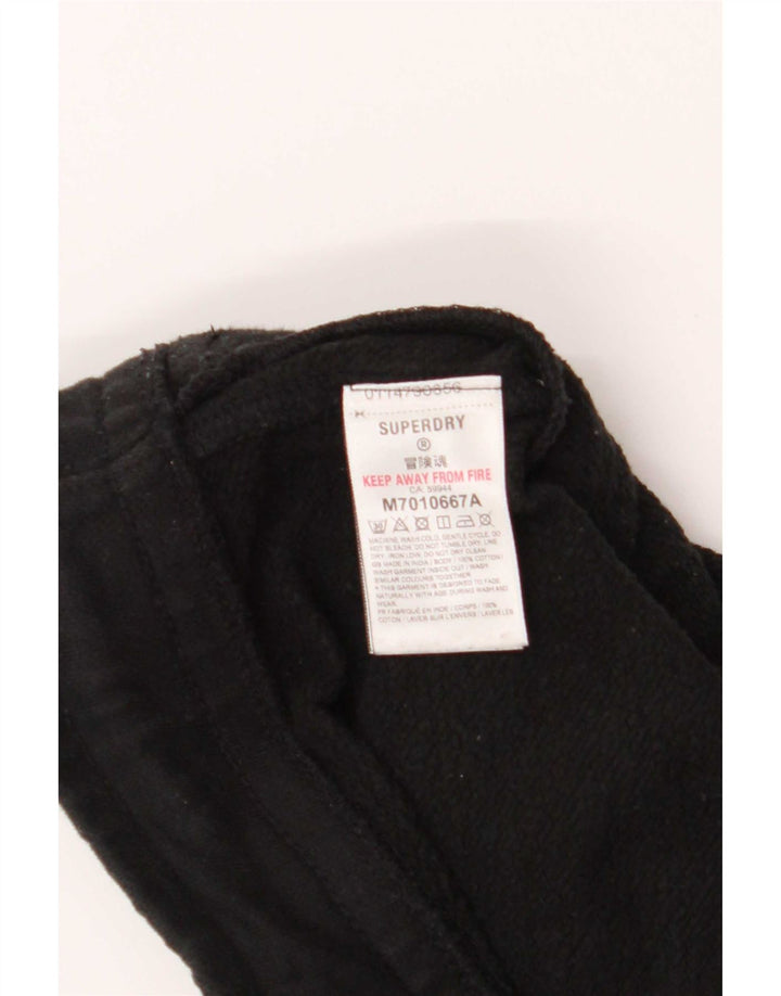 Superdry Mens Calças de treino Joggers Médio Algodão Preto