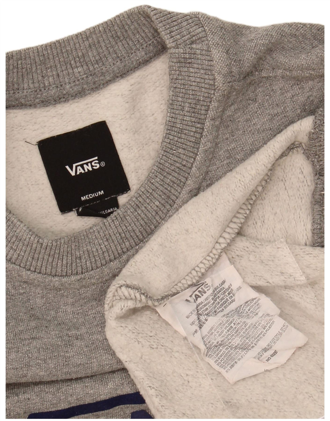 Moletom VANS Boys Graphic Jumper 10-11 Anos Médio Cinza Algodão