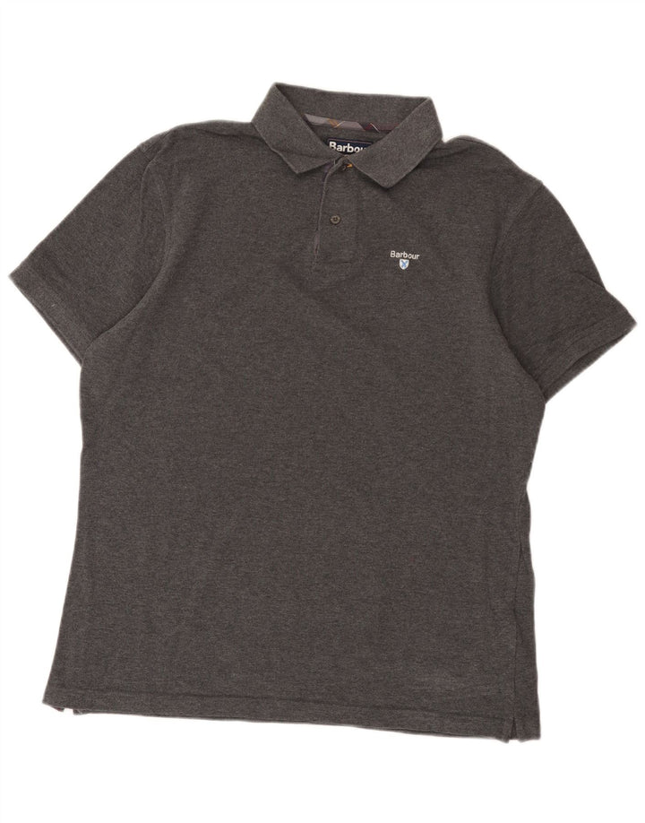 Camisa polo masculina Barbour XL cinza algodão