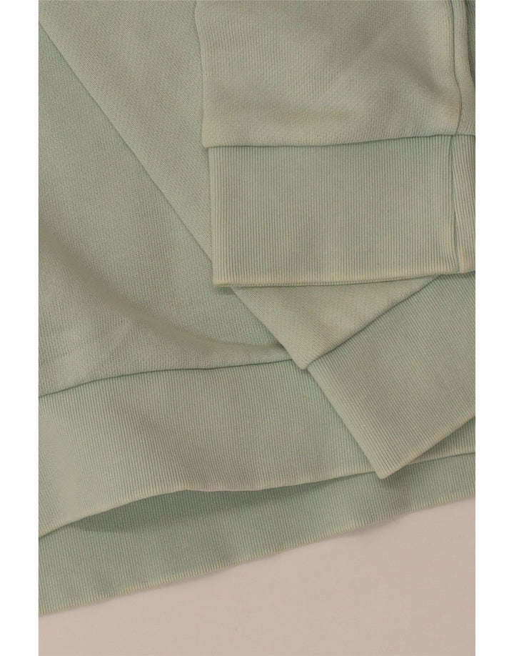 Adidas Mens Graphic Moletom Jumper Pequeno Algodão Turquesa