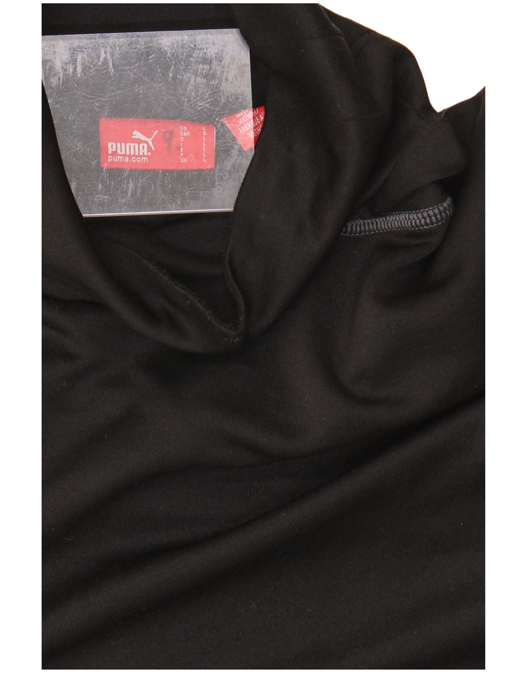 PUMA Mens Top Manga Longa Grande Algodão Preto