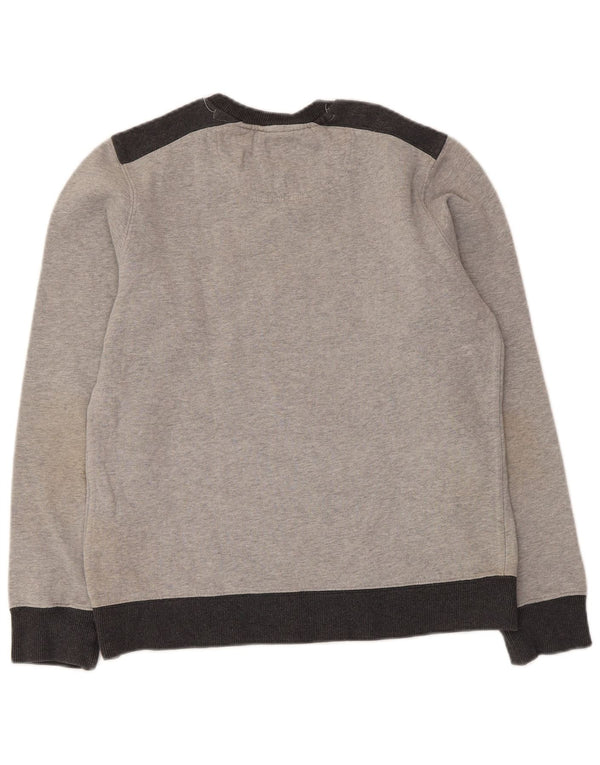 Converse feminino gráfico moletom jumper UK 14 cinza médio colorblock