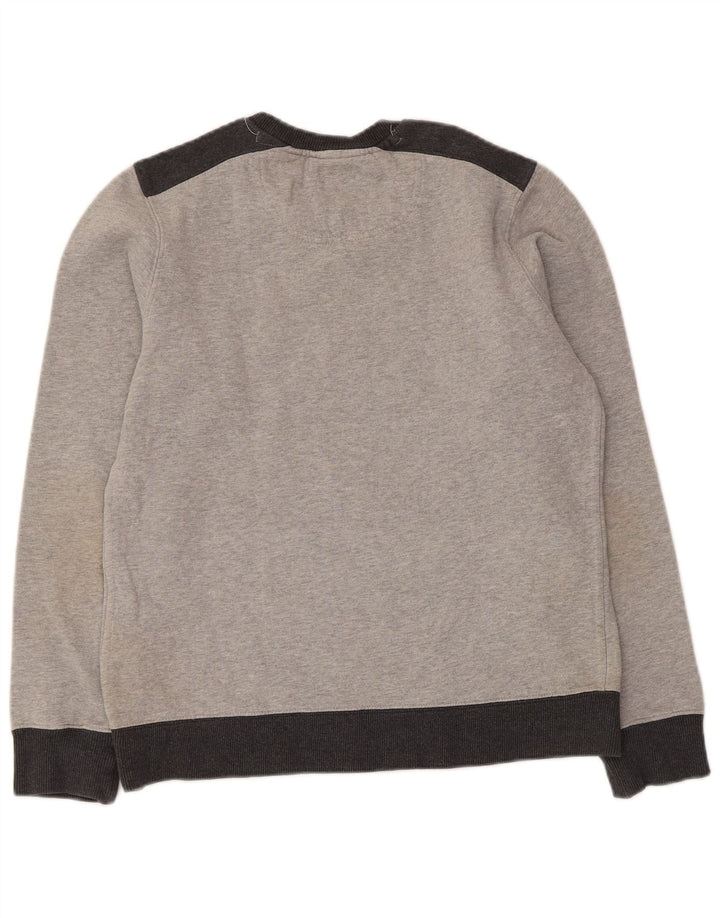 Converse feminino gráfico moletom jumper UK 14 cinza médio colorblock