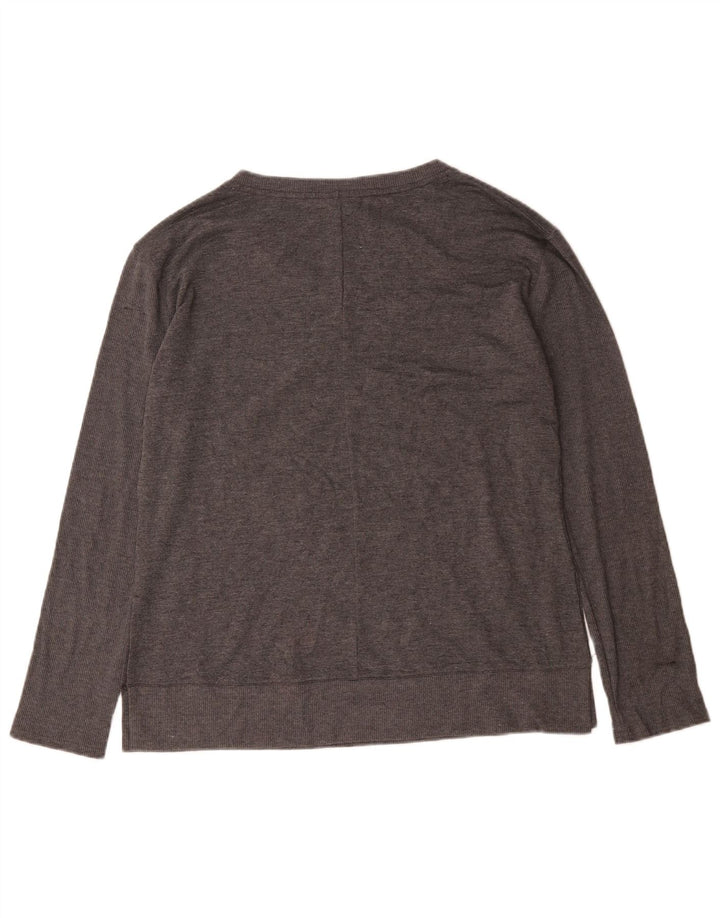 Suéter Reebok feminino com decote em V UK 18 XL cinza poliéster