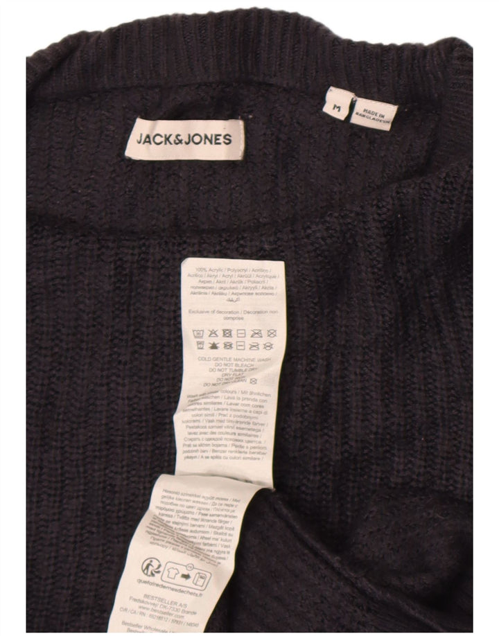 Suéter masculino Jack & Jones com gola redonda, azul marinho médio