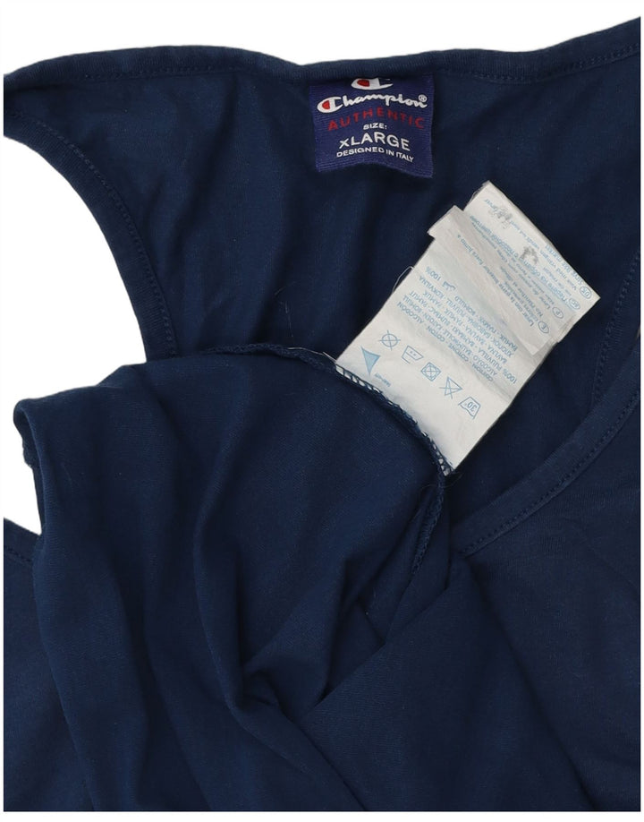 Colete masculino Champion XL azul marinho algodão