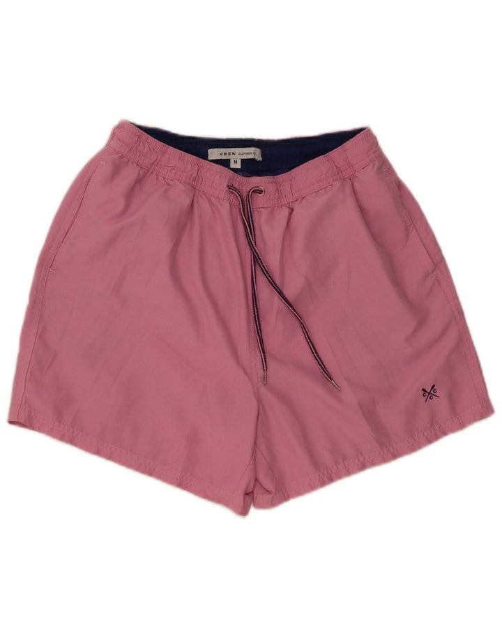 Shorts de natação masculinos Crew Clothing poliéster rosa médio
