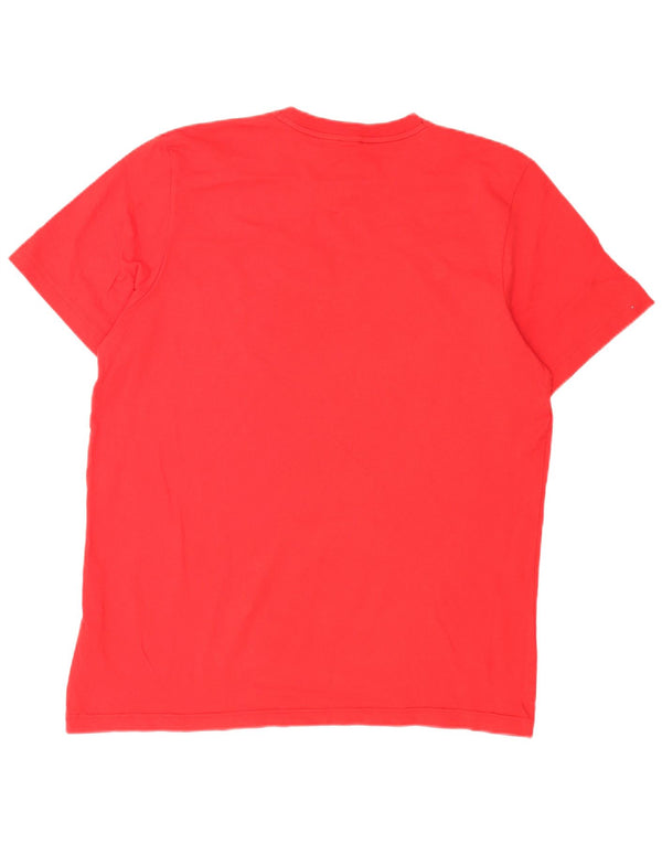 Adidas Mens Graphic T-Shirt Top XL Algodão Vermelho