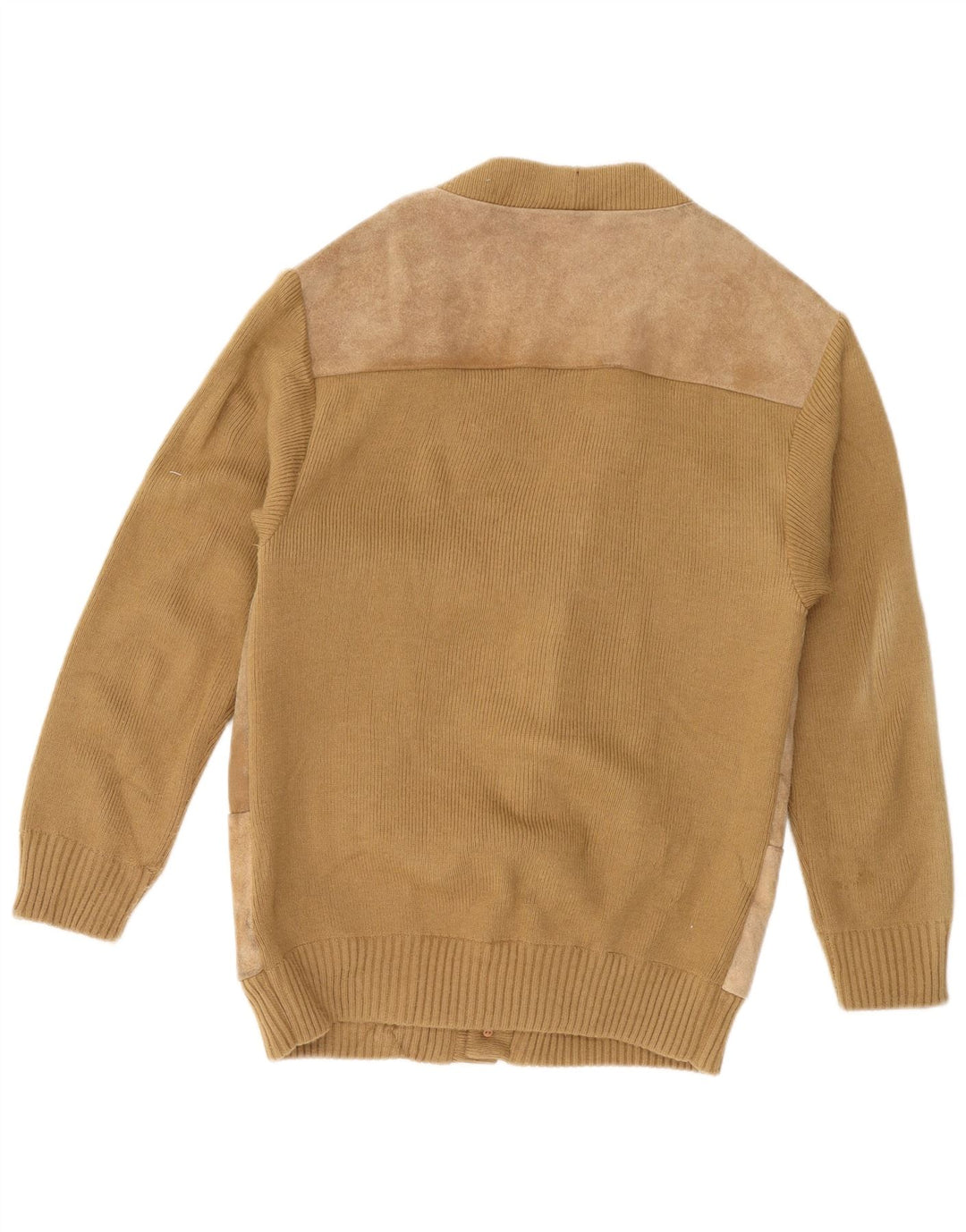 Suéter Cardigan Masculino Vintage 2XL Bege